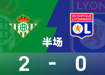 Entretiempo de la Europa League: Anthony anotó solo, Real Betis temporalmente 2-0 Lyon